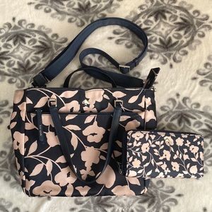 Kate Spade Floral Crossbody Purse and matching Wallet